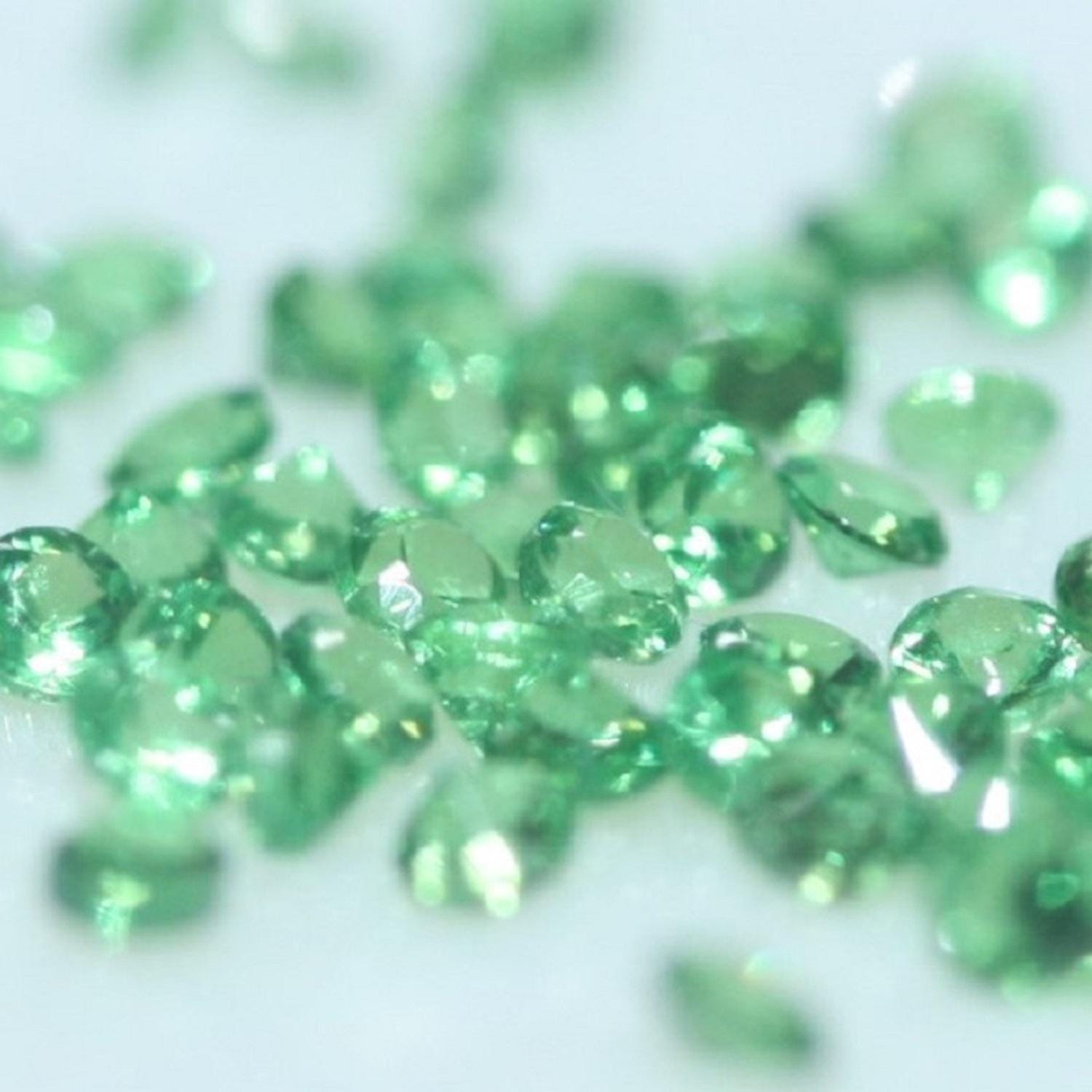 Lote de granate tsavorita redondo facetado de 1,6-1,8 mm - Lote de 2 quilates - Paquetes de piedras preciosas - Piedras sueltas al por mayor