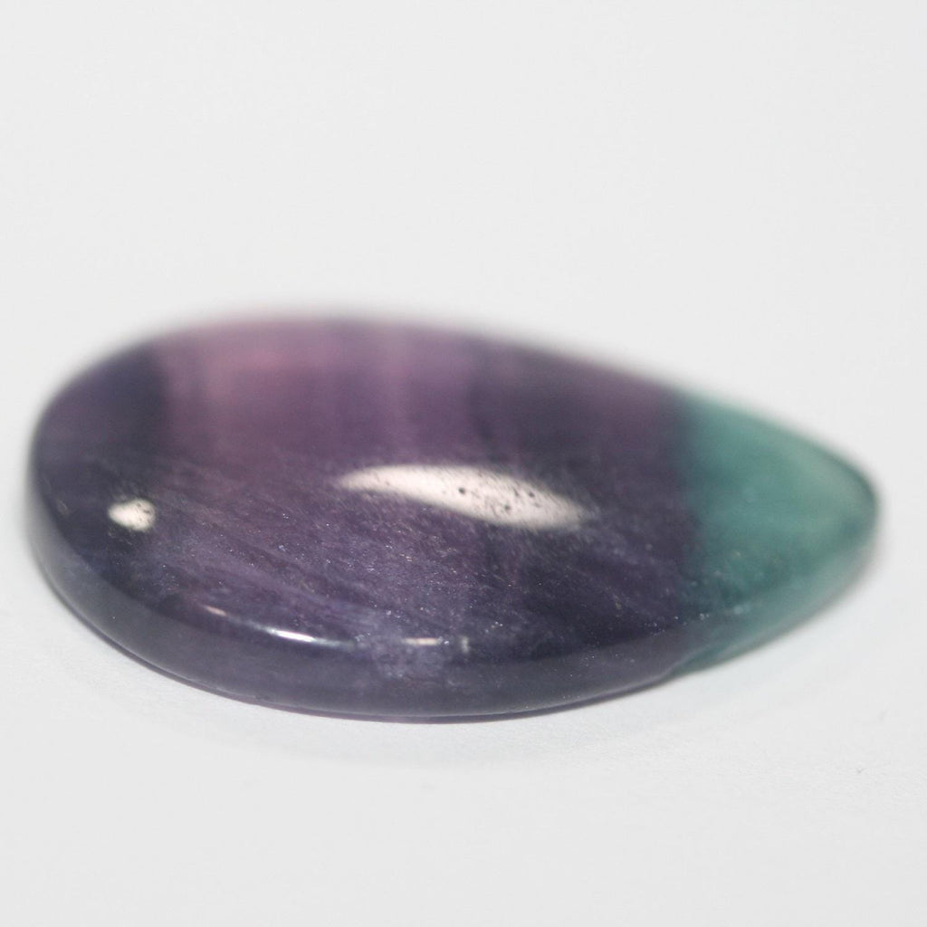 Lote de 4 cabujones lisos de fluorita (4 piezas) 25 x 18 mm.