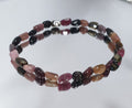 Pulsera elástica de turmalina con cuentas de 8 x 5 mm - Proveedor de joyas con cuentas perforadas - Poder curativo - Gemas naturales