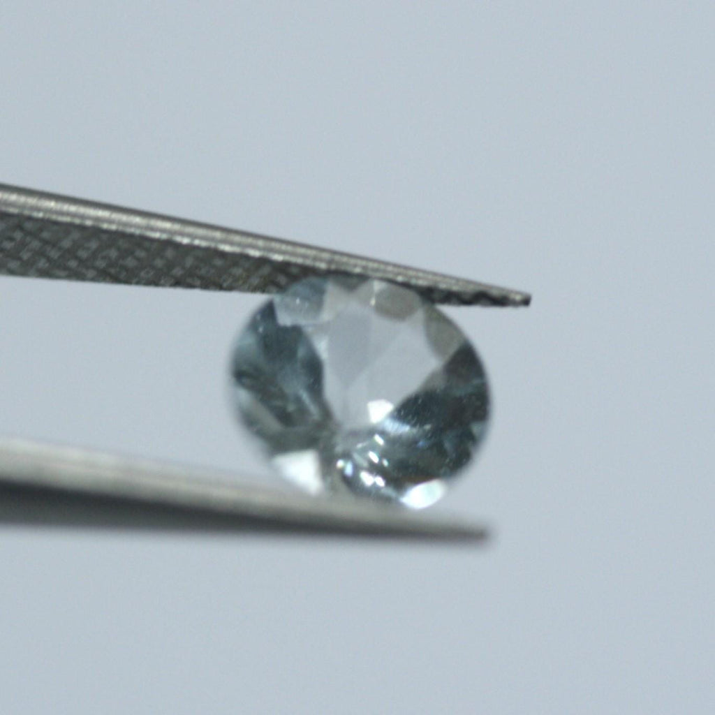 Lote de 4 Aguamarinas Redondas Facetadas de 6 mm (4 Piezas) - Piedras Preciosas al por Mayor - Piedras Talladas de Alta Calidad