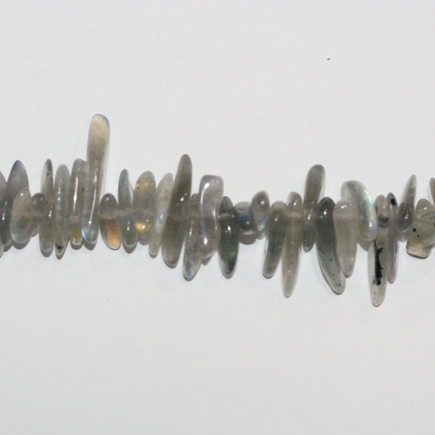 15" St Labradorite Éclats Lisse Perles Irrégulières 17x6mm.-Environ-Bandeau 39cm.