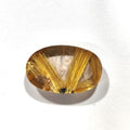 Golden rutilated oval quartz cabochon with fancy rutile. 21.7x13.3mm.12.62ct Lots Of Beautiful Inclusions-Healing Power Quartz-Mother Nature