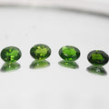 Lot de 4 pièces de diopside chromé facetté ovale 8x6mm - Réf. 633LO
