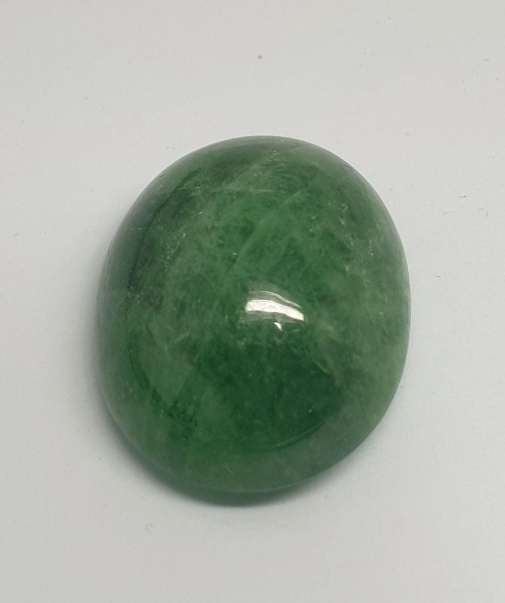 Natural Big 28.76ct Tsavorite Garnet Oval  Cabochon  21x16.4mm -Green Garnet  Wholesale - Natural Green Garnet Wholesale- From Tanzania