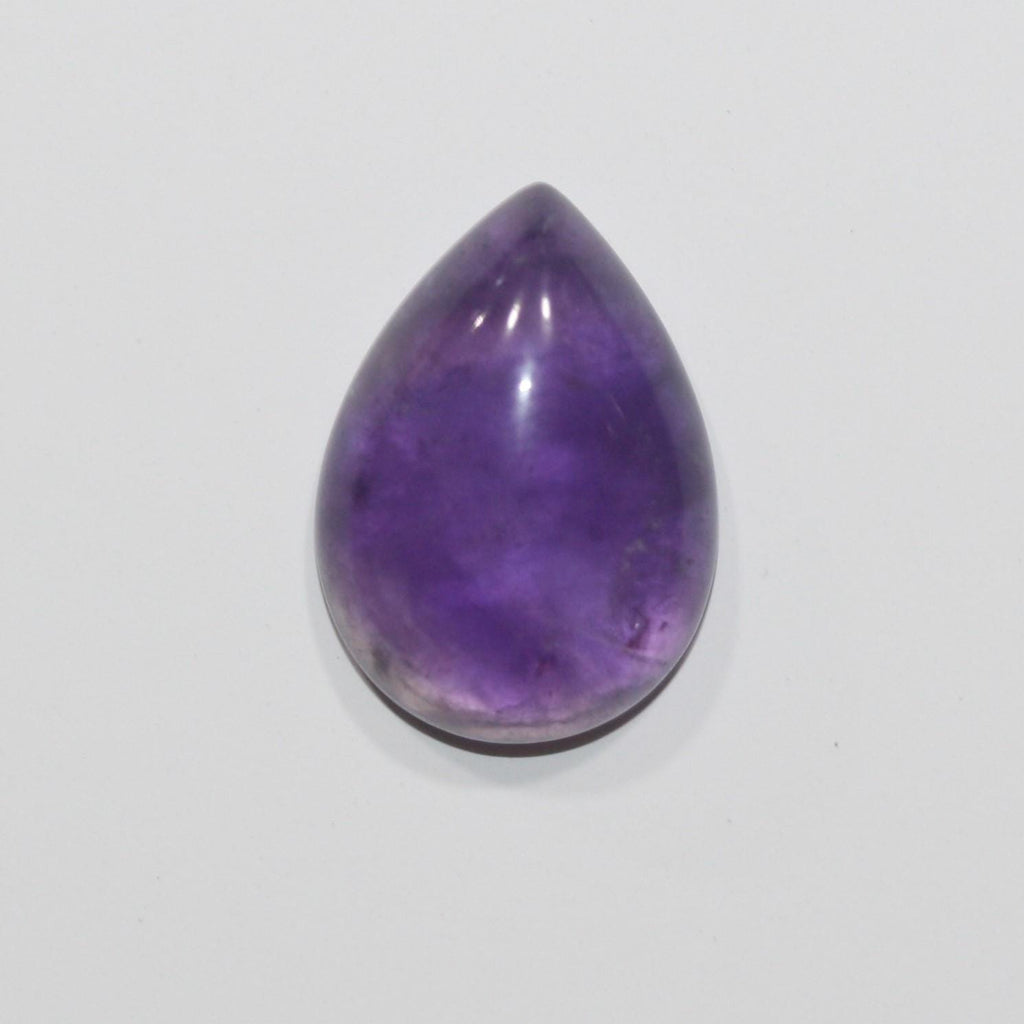 Lote de 4 cabujones de amatista lisos de 18 x 13 mm. (4 piezas)