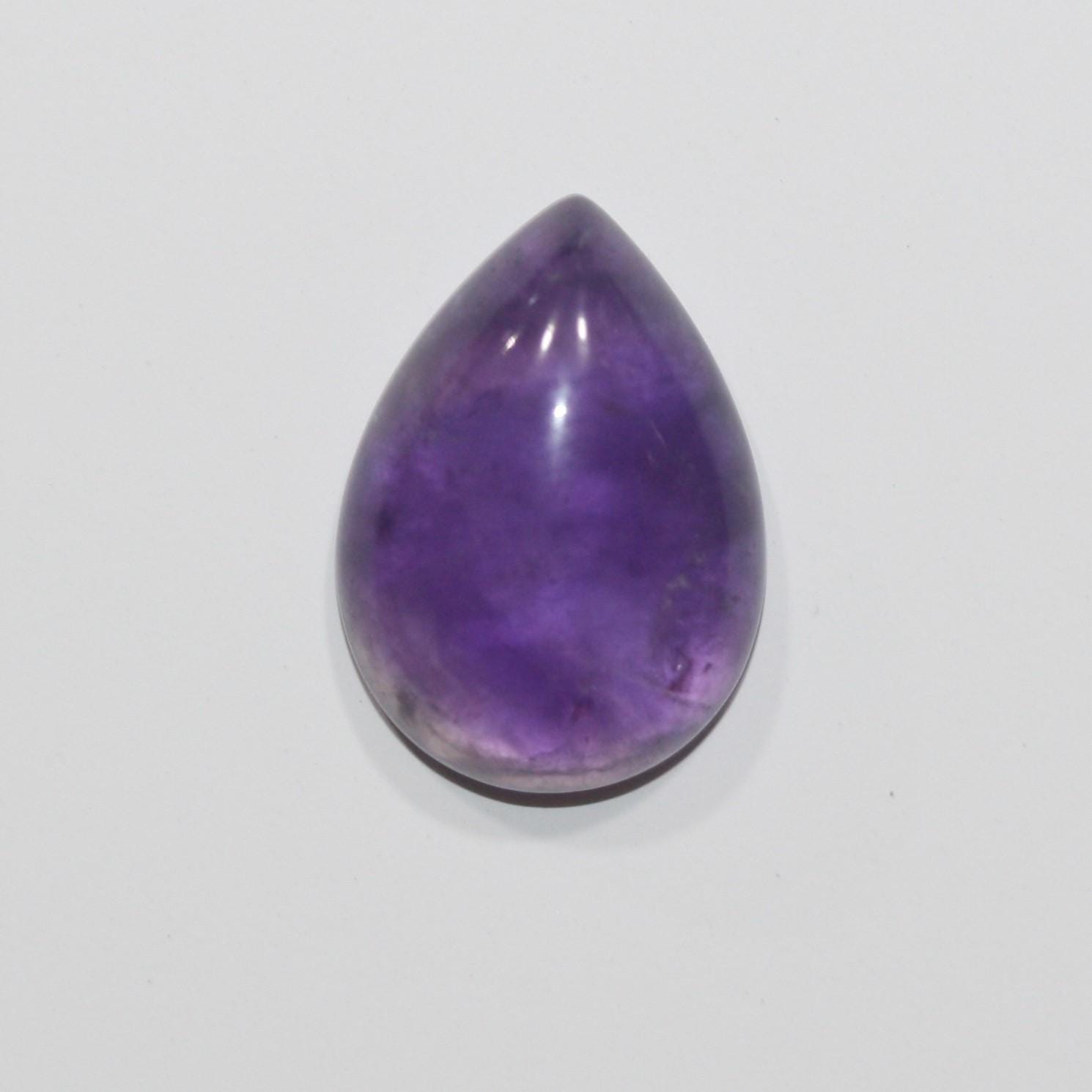 Lote de 4 cabujones de amatista lisos de 18 x 13 mm. (4 piezas)