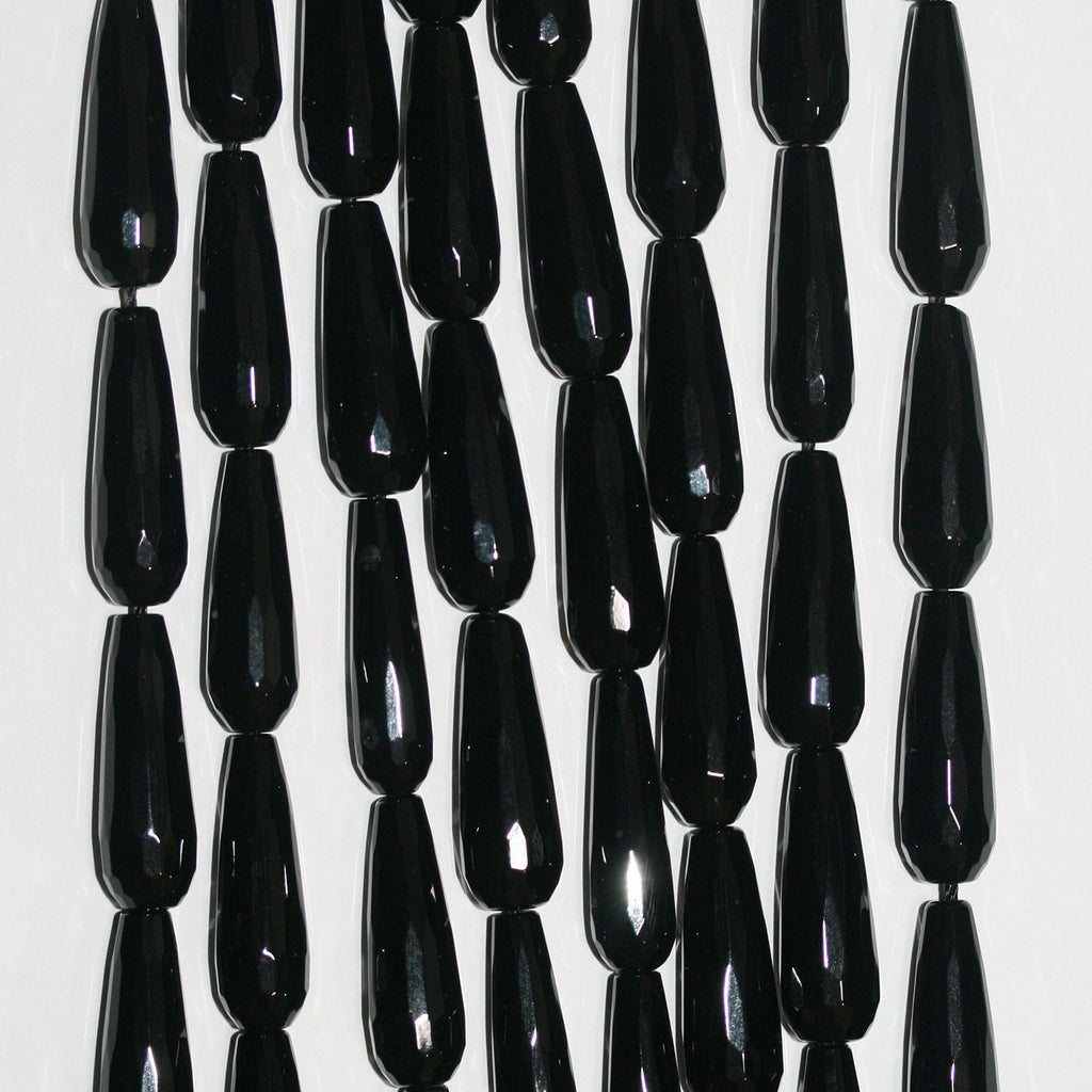 Cuentas facetadas de ónix St. de 16", 30 x 10 mm, hilo de 40 cm.