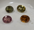 Lote de turmalina rubelita verde rosa multi, 5 x 4 mm, piedra preciosa redonda ovalada
