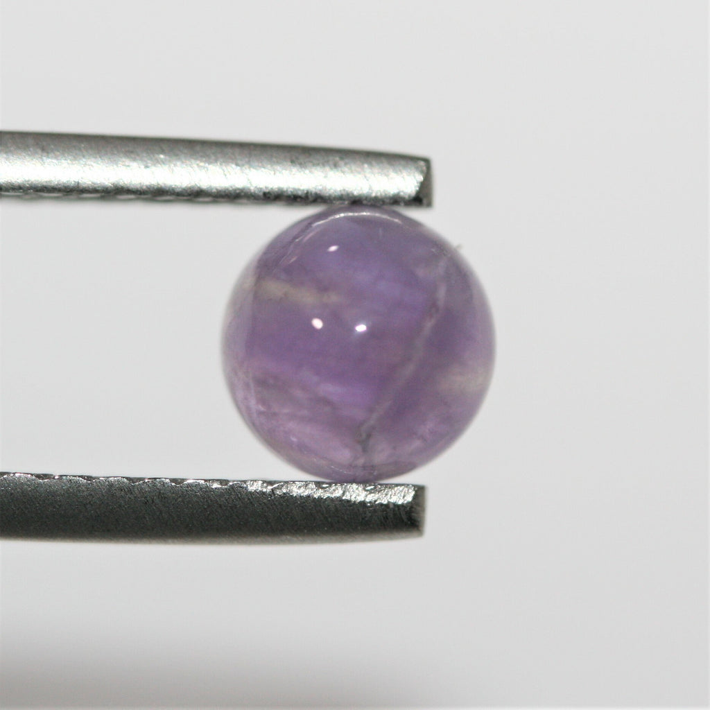 12 Pcs lot Amethyst Round Cabochon 6mm. (12 pcs.)