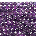 13" St Amethyst Smooth Oval Beads 12x9mm.Approx.-Strand 34cm