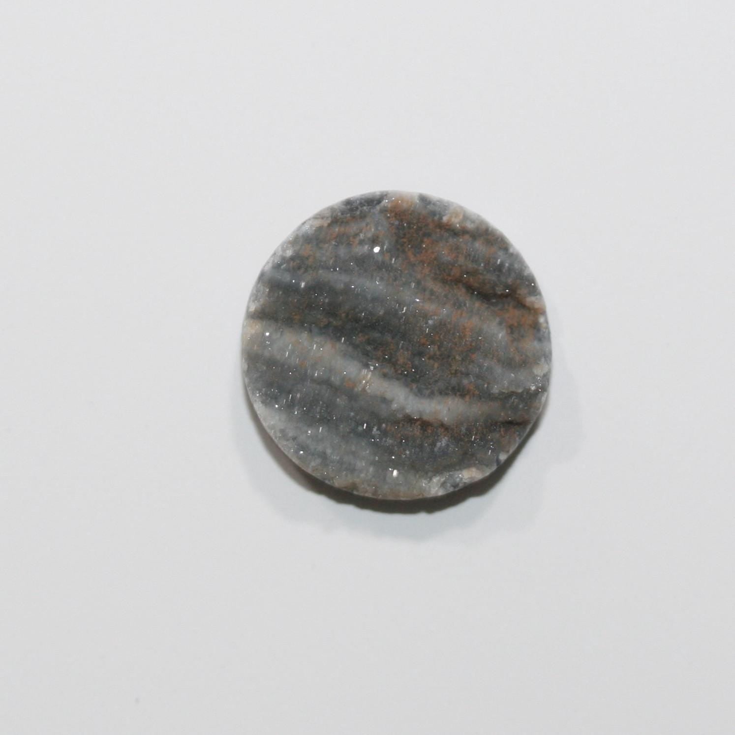 Lote de 4 cabujones druzy redondos de ágata de Botswana en bruto (4 piezas) de 15 mm.