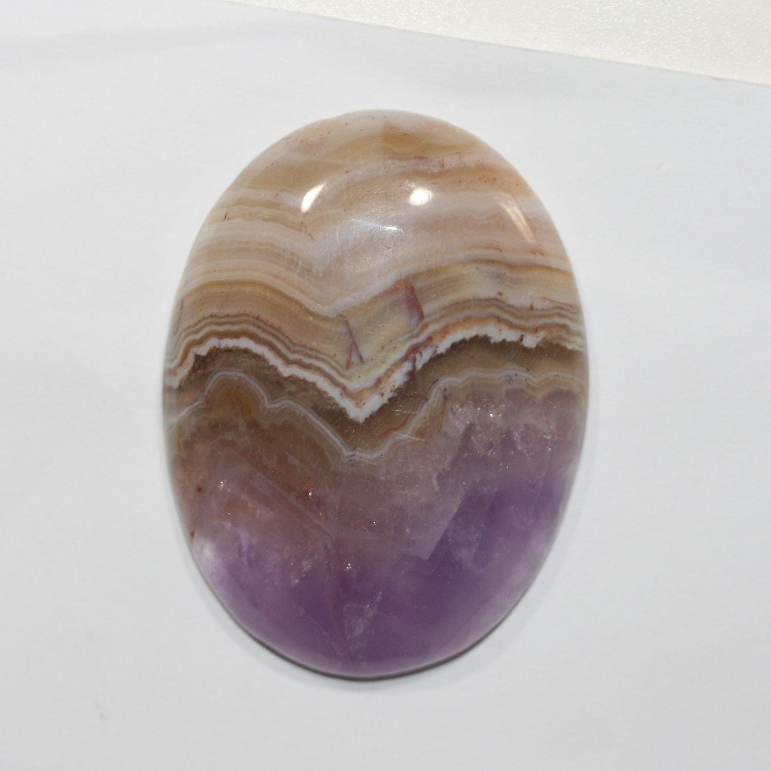 BIG 1 Pcs  Amethyst Oval Smooth Cabochon 40x30mm (1pcs.).