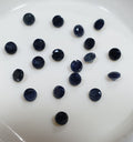 1 Lot Dark Blue  Near Black Color Sapphire Lot Faceted Round 2mm- Natural Sapphire