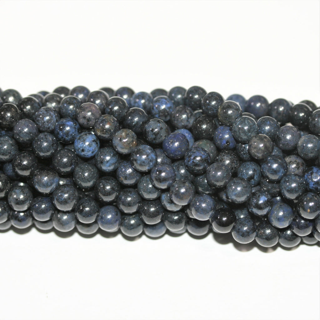 Perles rondes lisses en St. Dumortiérite 15" 6-6,5 mm.- Brin 38 cm.