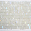 16" St Moonstone Cuentas cuadradas planas lisas de 6x1 mm.- Hilo de 42 cm.
