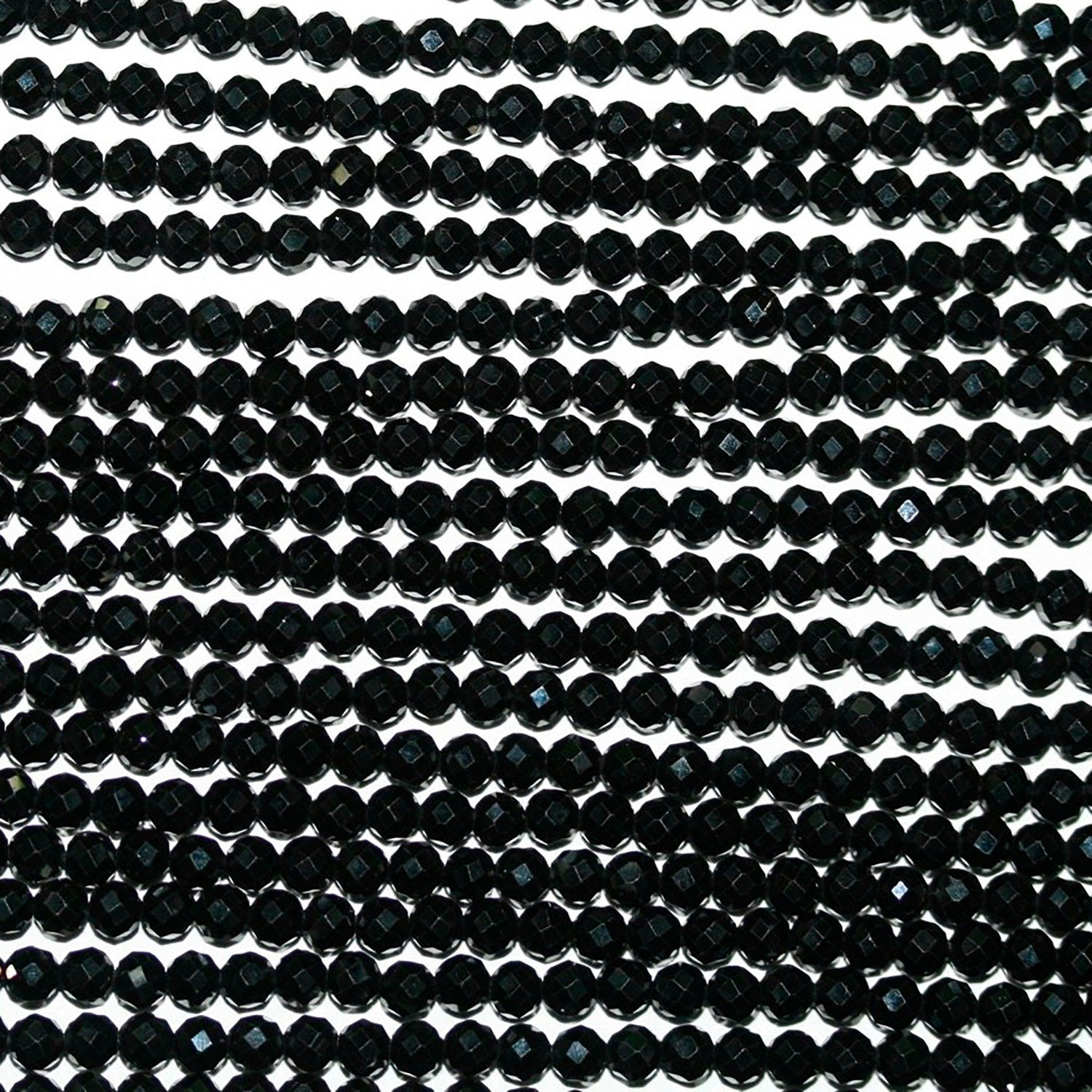 13" St Spinel Faceted Round Beads 3mm.-Strand 33cm