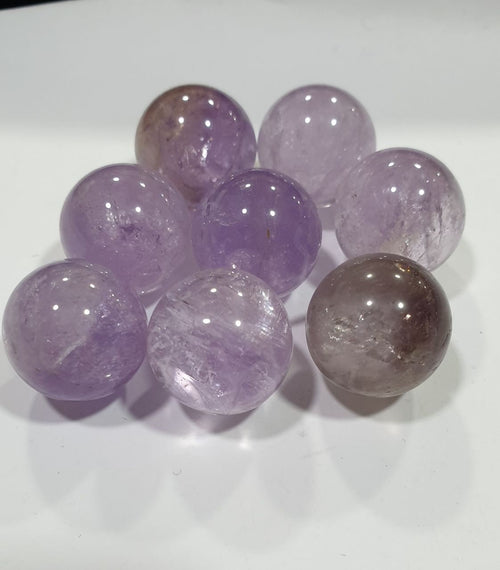 1 Pc Lavender Undrilled  Amethyst Sphere Ball Metaphysical  Crystal 15mm Natural Untreated -Undrilled