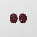 2 Pcs Faceted Oval Ruby Cabochon. 16x14 mm. (2 pcs.).- Ref: 1224CB