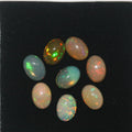 Ethiopian Opal Lot Oval Cabochon 7x5mm. (8pcs)  -Gemstone Parcels-Loose Stones Wholesale Price