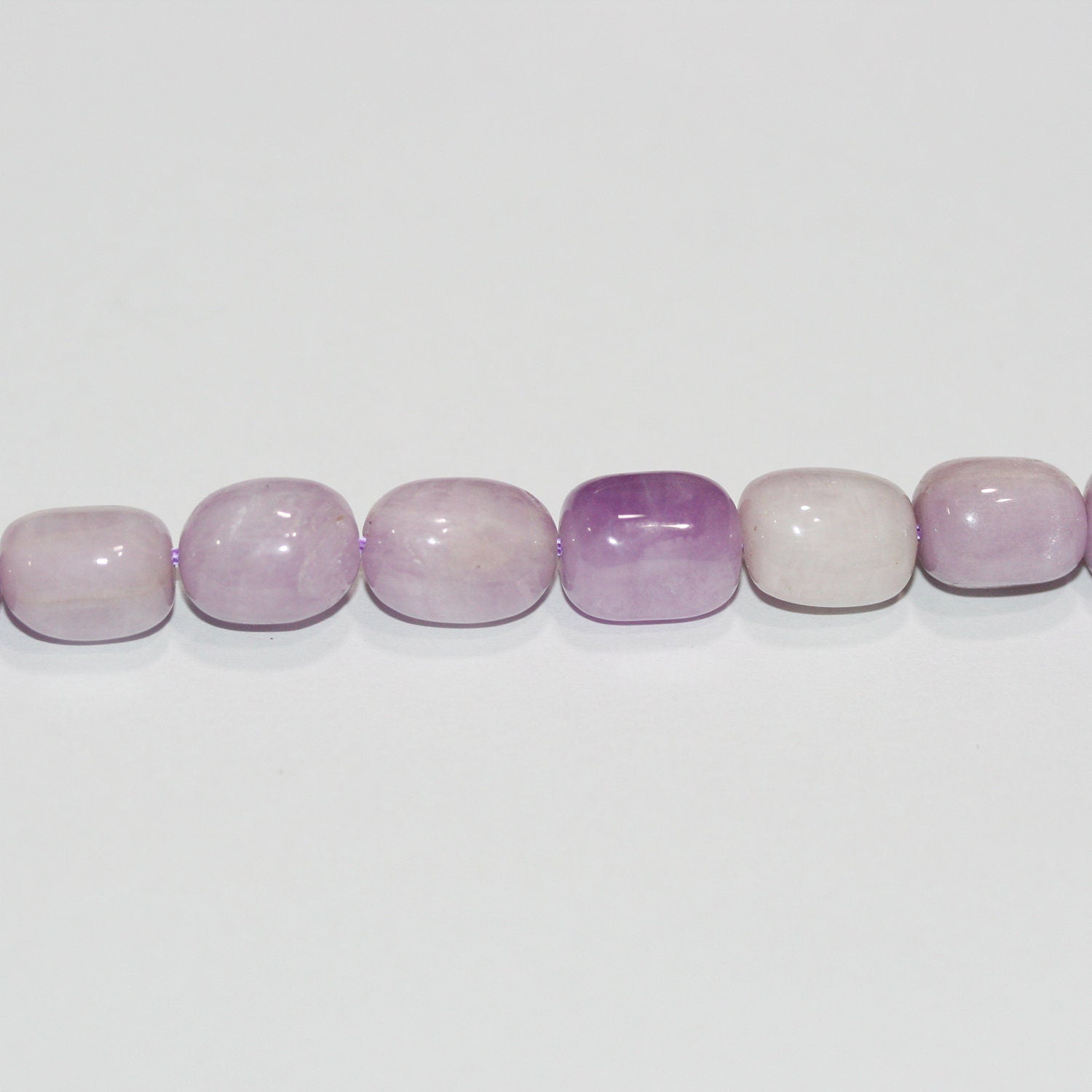 Perles de kunzite St lisses en forme de pépites, 11 x 8 mm environ - Longueur du fil : 39 cm