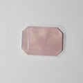 1 Pcs Rose Quartz Rectangle Facteted Octagon 29x22mm Approx. Flat Back. Without Cullet