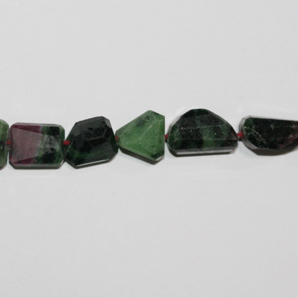 10" St  Ruby Zoisite Faceted Nugget Beads 10-12mm.Approx.-Strand 26cm.