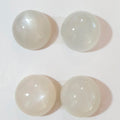 Lote de 4 cabujones redondos de piedra lunar de 13 mm. (4 piezas)