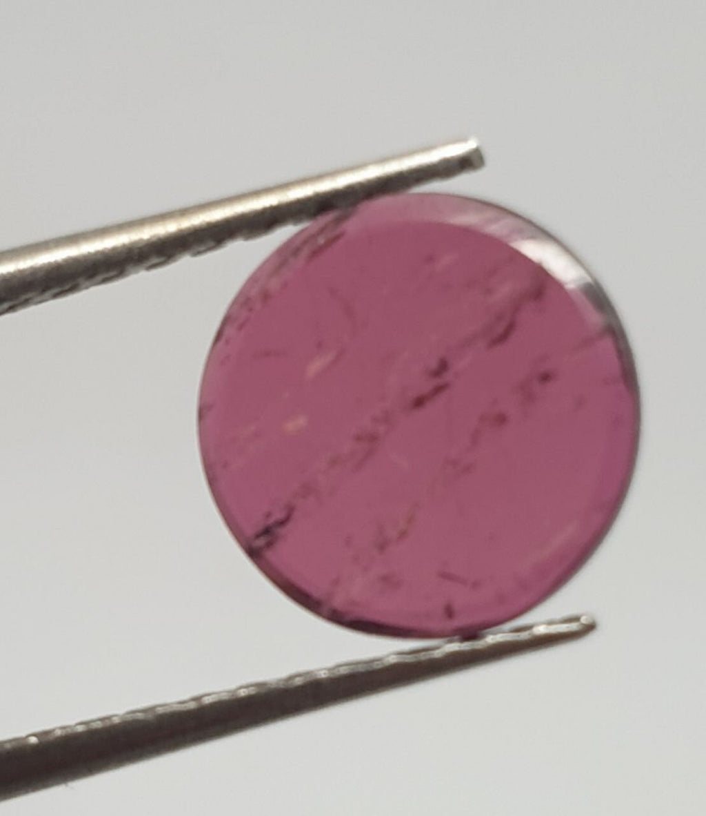 Pink Tourmaline Round Flat Cabochon 8.6mm.(1.03ct.).