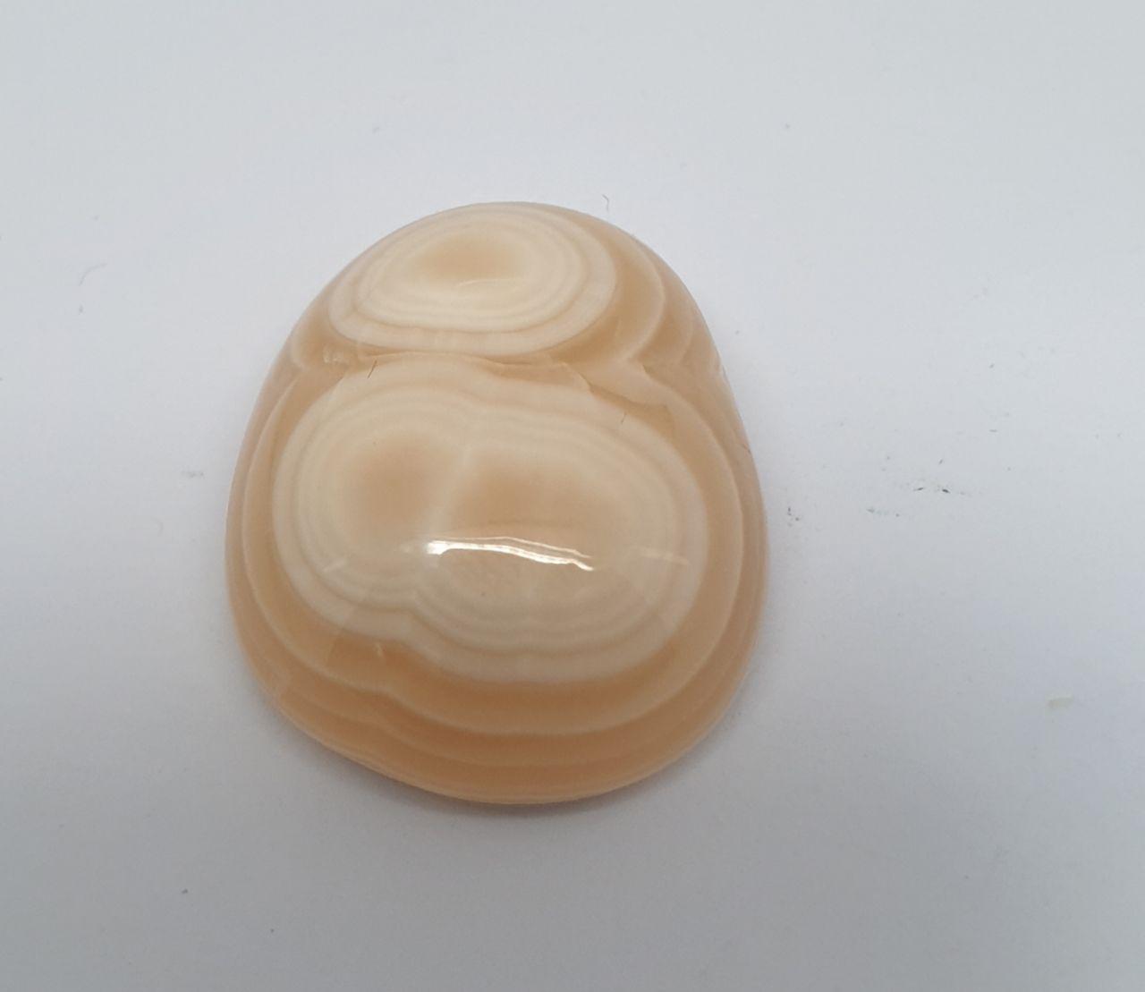 Unique Yellow  Eyes Calcite Orbicular Oval Cabochon  21.6x17.2mm -24.5ct - One Of A kind- Healing Stone