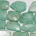 14" St Amazonite Faceted Flat Nugget Beads 20-45mm.Approx.-Strand 37cm