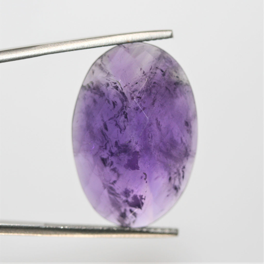 Amethyst Faceted Oval Cabochon 26x18mm. (22.8ct.)