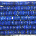 Perles disques lisses en lapis-lazuli de 15 pouces, 8 x 2 mm. - Fil de 39 cm.