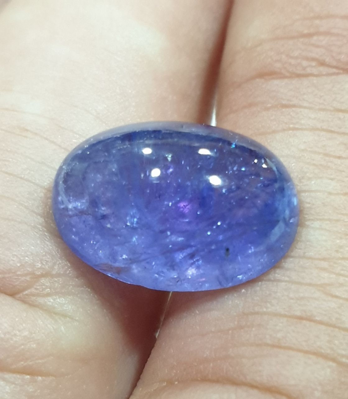 Tanzanite Oval Cabochon 14.6x10.2mm.-(9.07ct)- Natural From Tanzania