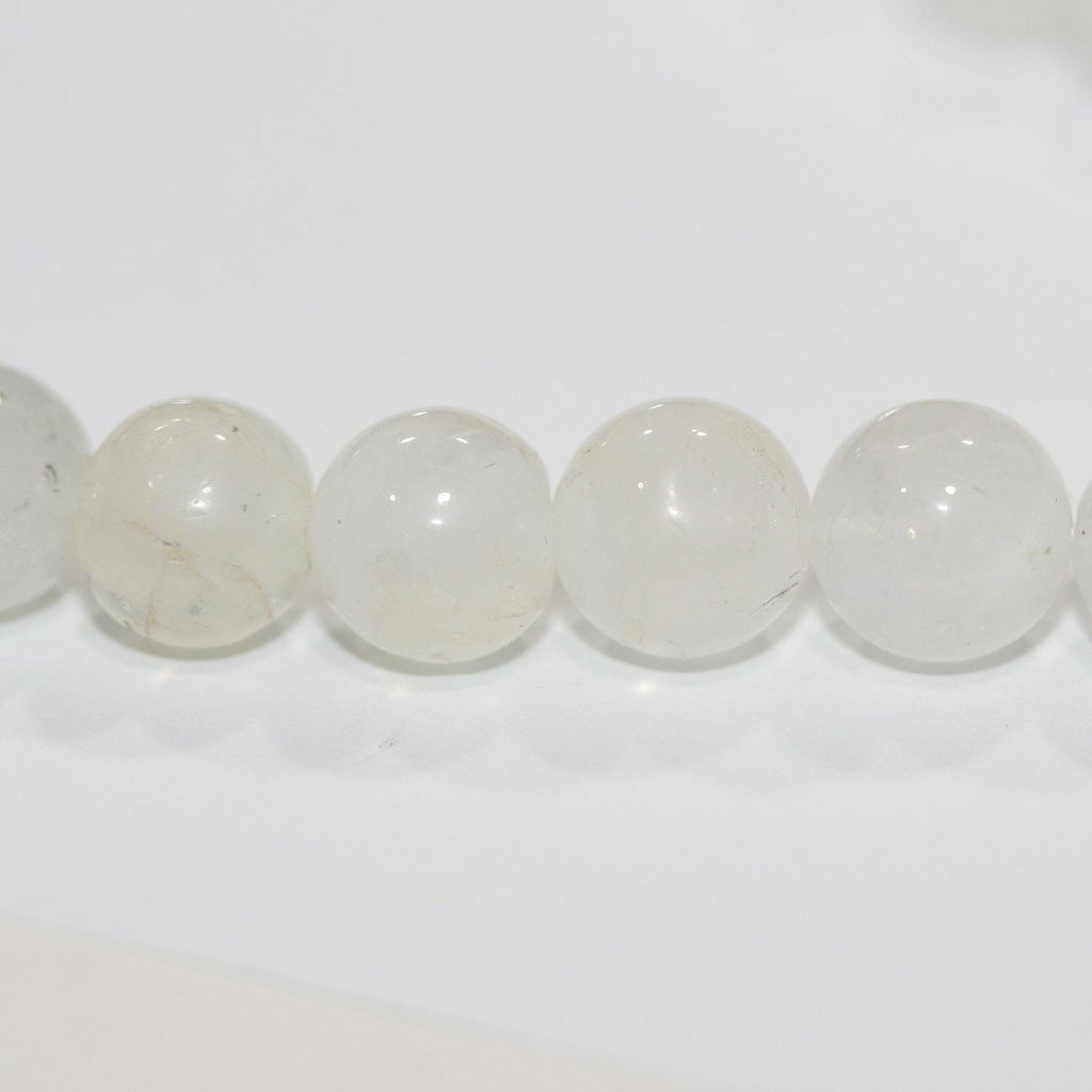 14" St Moonstone Smooth Round Beads 8.5-9mm -Strand 37cm.
