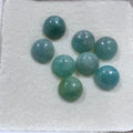 Lote de 8 cabujones redondos de amazonita de 6 mm. (8 piezas)