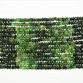 14" St Green Tourmaline Faceted Rondelle Beads 3x2mm.-Strand 36cm.