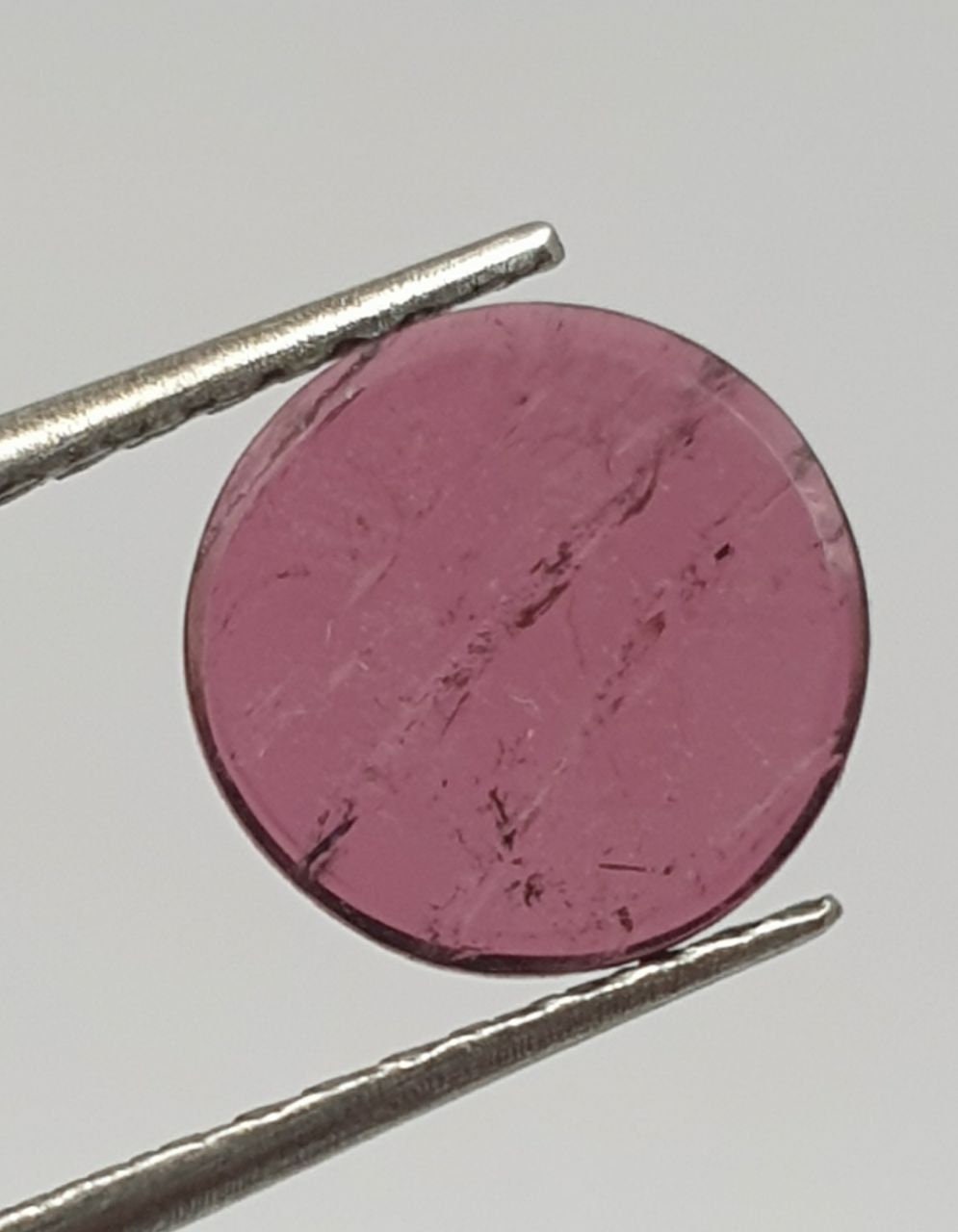 Pink Tourmaline Round Flat Cabochon 8.6mm.(1.03ct.).