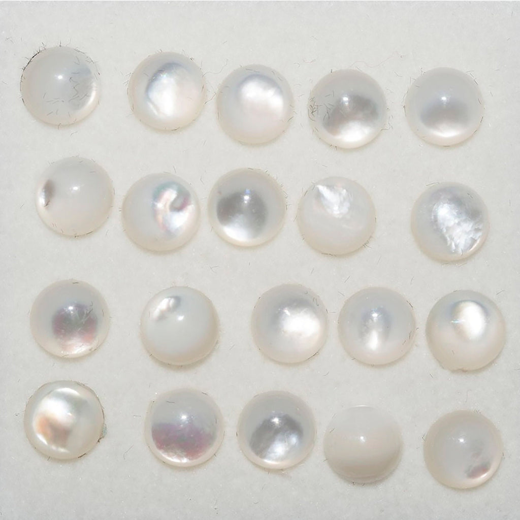 20 Pcs Nacre Round Cabochon 5mm (20 pcs)