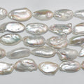 Perles baroques ovales d'eau douce St St 15" (environ 28 x 14 mm) - Longueur du collier : 39 cm - Perles naturelles - Prix de gros
