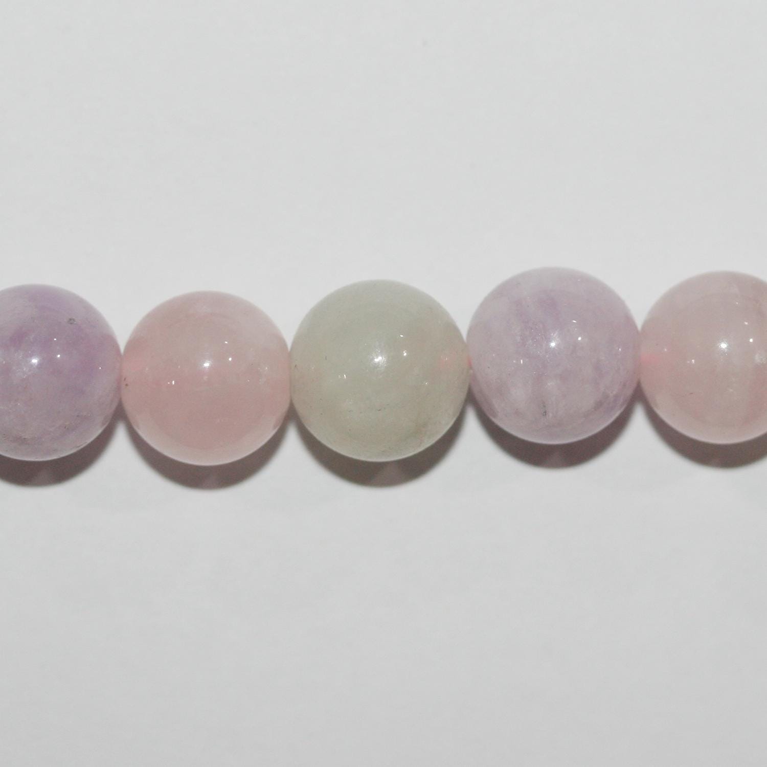 Perles rondes lisses en quartz mélangé, 10 mm, 40 cm de long