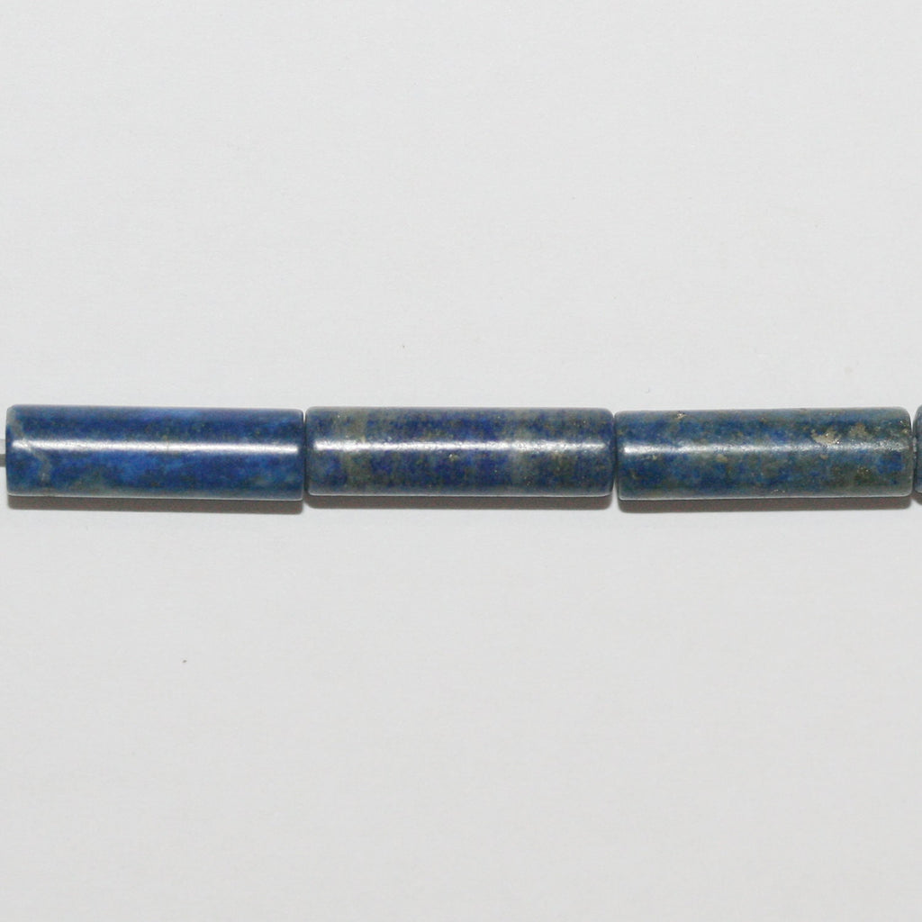 14" St Lapis Lazuli Smooth Tube Beads 13x4mm.- Strand 38cm