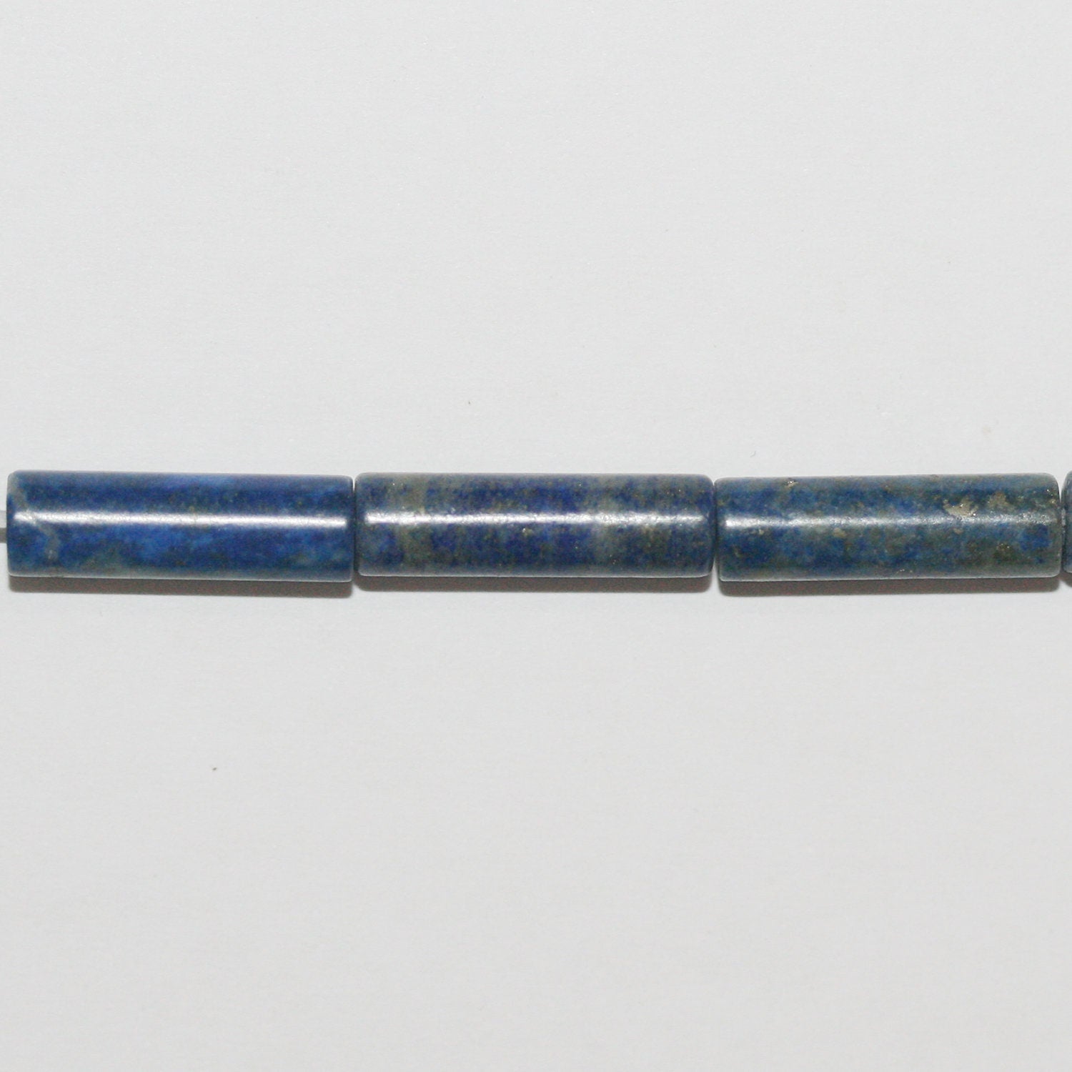 14" St Lapis Lazuli Smooth Tube Beads 13x4mm.- Strand 38cm