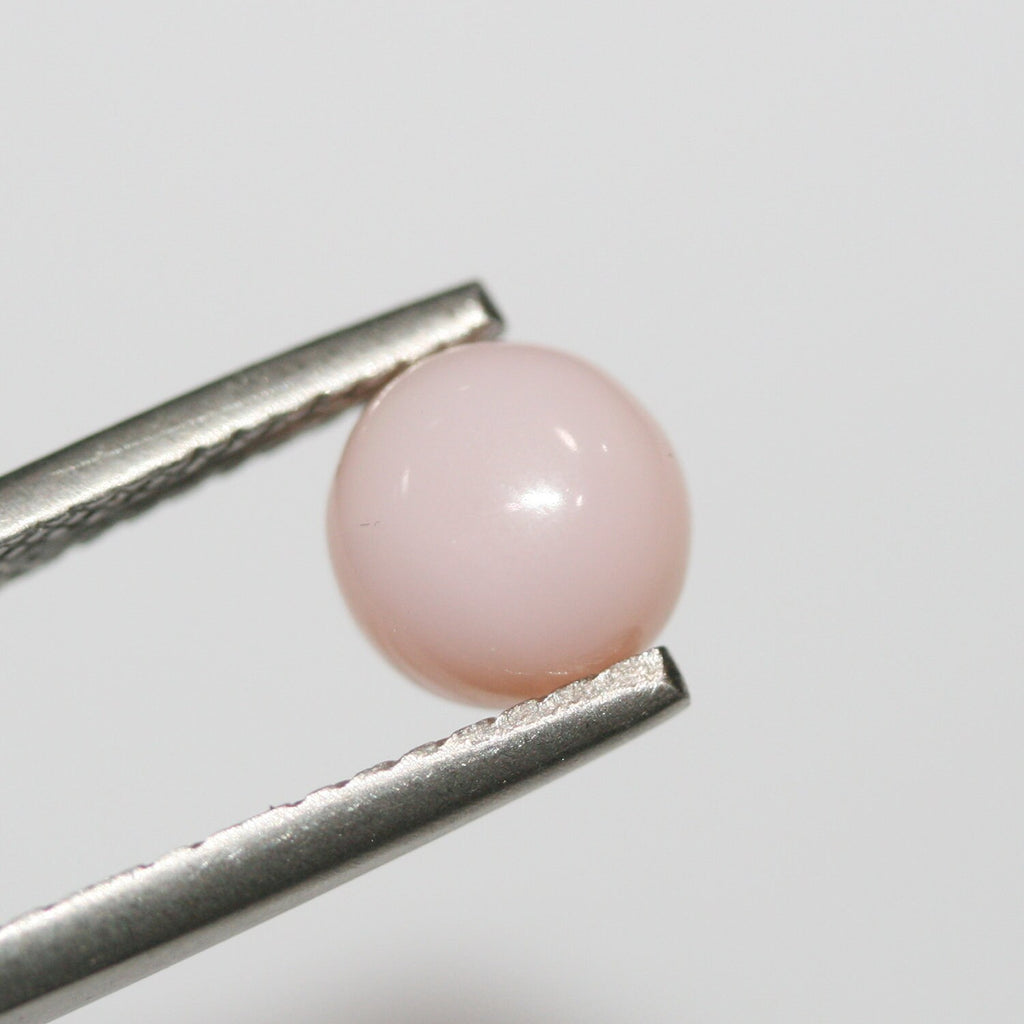 10 Pcs Lot Pink Opal Round Cabochon 7 mm. (10 pcs.).