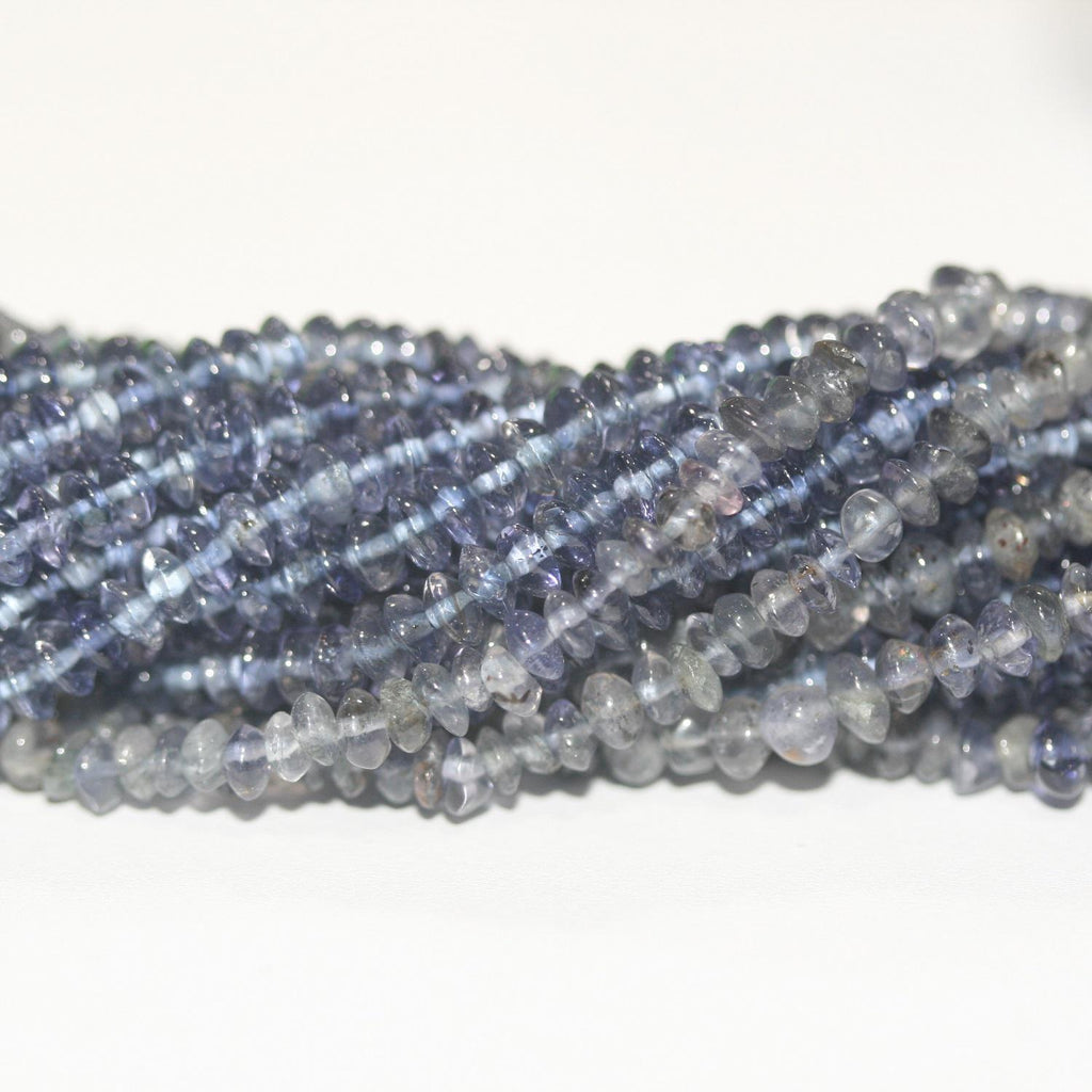13" St Iolite Smooth Rondelle Beads 3-5x2mm.-Strand 33cm.-Item. 1314