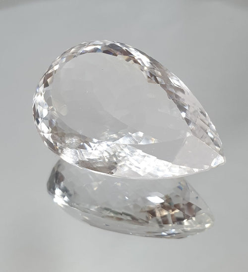 Quartz naturel AAA en cristal de roche, taille poire facettée, 105,2 ct, 37,7 x 25,9 x 20,4 mm - Pierre précieuse naturelle