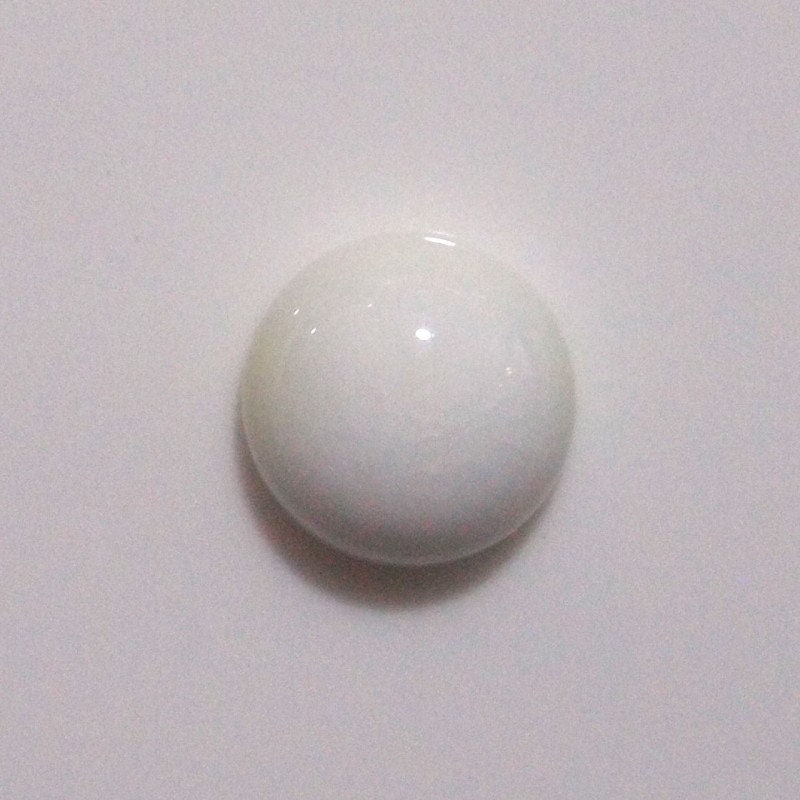 Lote de 9 cabujones redondos de ágata blanca natural de 10 mm (9 unidades) - Cabujón al por mayor