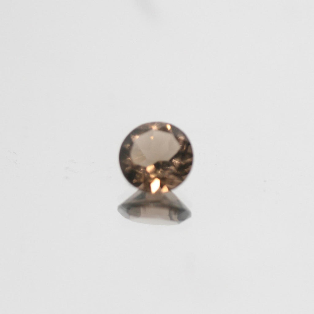 Lote de 15 cuentas redondas facetadas de cuarzo ahumado de 7 mm