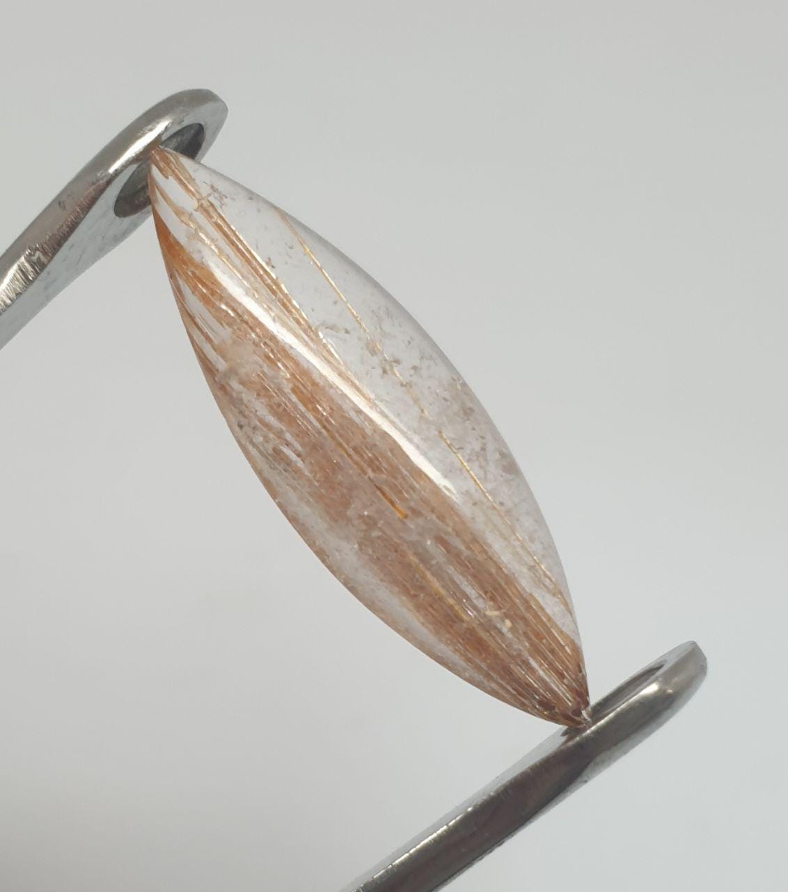 Rutilated Quartz  Marquise  Cabochon 27.5x8.8mm. (6.7ct.)