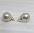 1 Matching Pair  AAA Top Luster Undrilled Freshwater Pearl Baroque Nugget 16x10.5mm  -Top Luster Natural Pearl- Pearl Earring