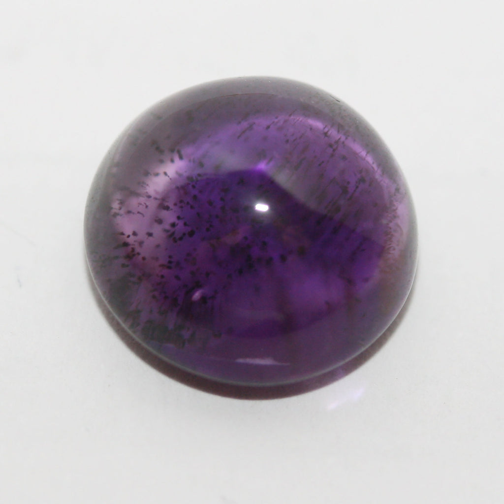 Cabochon rond d'améthyste 11 mm (5,2 ct).
